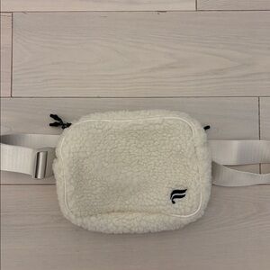 Fabletics Cream Sherpa Fanny Pack
